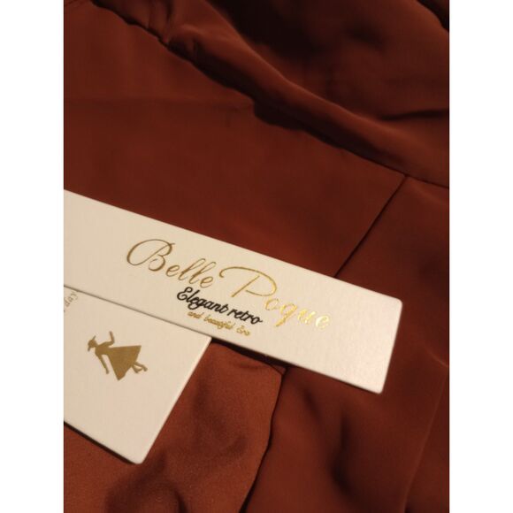 Belle Paque Women's Size Medium Rust Orange Mini Dress - NWT - Picture 7 of 8